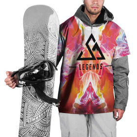 Накидка на куртку 3D с принтом Legends Apex , 100% полиэстер |  | apex | battle royale | legends | titanfall | апекс | легенды | тайтанфол | титанфол