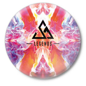 Значок с принтом Legends Apex ,  металл | круглая форма, металлическая застежка в виде булавки | apex | battle royale | legends | titanfall | апекс | легенды | тайтанфол | титанфол