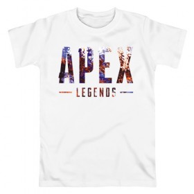 Мужская футболка хлопок с принтом Apex , 100% хлопок | прямой крой, круглый вырез горловины, длина до линии бедер, слегка спущенное плечо. | apex | battle royale | legends | titanfall | апекс | легенды | тайтанфол | титанфол