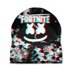 Шапка 3D с принтом Fortnite Marshmello (Glitch). , 100% полиэстер | универсальный размер, печать по всей поверхности изделия | Тематика изображения на принте: black white | fortnite | fortnite 2 | fortnite x | marshmello | ninja | ninja hyper streamer | ninja streamer | streamer | tyler blevins | дизайн | игра | маршмелло | ниндзя | разрушение | стиль | улыбка | фортнайт | фортнайт 2 