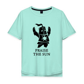 Мужская футболка хлопок Oversize с принтом DARK SOULS , 100% хлопок | свободный крой, круглый ворот, “спинка” длиннее передней части | dark souls | game | gamer | knight | play | player | praise the sun | дарк соулс | доспехи | игры | надпись | рыцарь | темные души