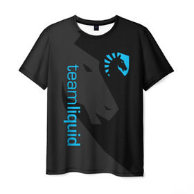 Мужская футболка 3D с принтом TEAM LIQUID , 100% полиэфир | прямой крой, круглый вырез горловины, длина до линии бедер | 2019 | blue | cybersport | esport | liquid | logo | pro league | team | team liquid | киберспорт | логотип | тим ликвид | фирменные цвета