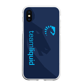 Чехол для iPhone XS Max матовый с принтом TEAM LIQUID , Силикон | Область печати: задняя сторона чехла, без боковых панелей | 2019 | blue | cybersport | esport | liquid | logo | pro league | team | team liquid | киберспорт | логотип | тим ликвид | фирменные цвета