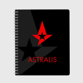 Тетрадь с принтом ASTRALIS АСТРАЛИС , 100% бумага | 48 листов, плотность листов — 60 г/м2, плотность картонной обложки — 250 г/м2. Листы скреплены сбоку удобной пружинной спиралью. Уголки страниц и обложки скругленные. Цвет линий — светло-серый
 | action | astralis | awp | counter strike | cs go | cs go global offensive | cybersport | faze clan | game | gamer | hyper beast | shooter | skin | team liquid | киберспорт | оружие | скины