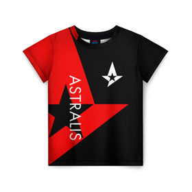 Детская футболка 3D с принтом ASTRALIS , 100% гипоаллергенный полиэфир | прямой крой, круглый вырез горловины, длина до линии бедер, чуть спущенное плечо, ткань немного тянется | Тематика изображения на принте: action | astralis | awp | counter strike | cs go | cs go global offensive | cybersport | faze clan | game | gamer | hyper beast | shooter | skin | team liquid | киберспорт | оружие | скины