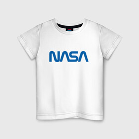 Детская футболка хлопок с принтом NASA , 100% хлопок | круглый вырез горловины, полуприлегающий силуэт, длина до линии бедер | galaxy | nasa | space | space company | star | астрономия | галактика | звезды | космическая компания | космос | наса