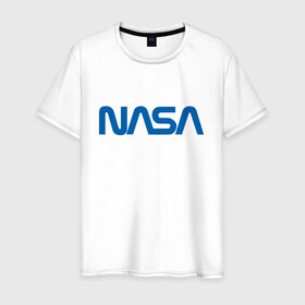 Мужская футболка хлопок с принтом NASA , 100% хлопок | прямой крой, круглый вырез горловины, длина до линии бедер, слегка спущенное плечо. | galaxy | nasa | space | space company | star | астрономия | галактика | звезды | космическая компания | космос | наса