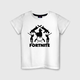 Детская футболка хлопок с принтом Fortnite , 100% хлопок | круглый вырез горловины, полуприлегающий силуэт, длина до линии бедер | floss | fortnite | game | gamer | llama | logo | игры | лама | логотип | флосс | фортнайт