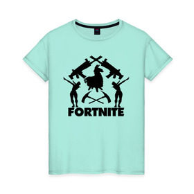 Женская футболка хлопок с принтом Fortnite , 100% хлопок | прямой крой, круглый вырез горловины, длина до линии бедер, слегка спущенное плечо | floss | fortnite | game | gamer | llama | logo | игры | лама | логотип | флосс | фортнайт