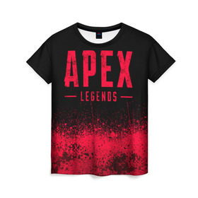 Женская футболка 3D с принтом APEX LEGENDS (Titanfall) , 100% полиэфир ( синтетическое хлопкоподобное полотно) | прямой крой, круглый вырез горловины, длина до линии бедер | apex | apex legends | apex legends battle royal | battle royal | legends | titanfall