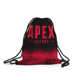 Рюкзак-мешок 3D с принтом APEX LEGENDS (Titanfall) , 100% полиэстер | плотность ткани — 200 г/м2, размер — 35 х 45 см; лямки — толстые шнурки, застежка на шнуровке, без карманов и подкладки | Тематика изображения на принте: apex | apex legends | apex legends battle royal | battle royal | legends | titanfall