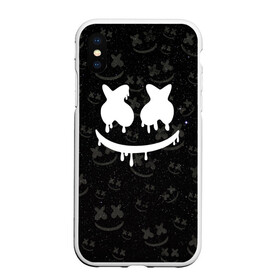 Чехол для iPhone XS Max матовый с принтом Marshmello , Силикон | Область печати: задняя сторона чехла, без боковых панелей | marshmello | диджей | звезды | клуб | клубная музыка | космос | маршмеллоу | маршмэлло | маршмэллоу | музыка | небо | ночь | электронная