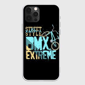 Чехол для iPhone 12 Pro Max с принтом Street style , Силикон |  | background | bike | black | bmx | drawing | extreme | graphics | movement | power | splashes | sport | spots | street | style | брызги | велосипед | графика | движение | жёлтый | надпись | пятна | рисунок | сила | синий | спорт | стиль | текст | уличный |