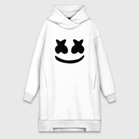 Платье-худи хлопок с принтом MERSHMELLO ,  |  | dj | marshmello | usa | америка | клубная музыка | маршмелло | музыка | музыкант