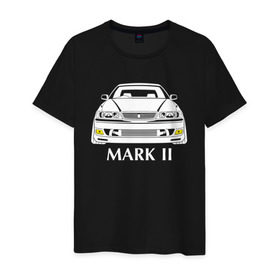 Мужская футболка хлопок с принтом Toyota Mark2 JZX100 , 100% хлопок | прямой крой, круглый вырез горловины, длина до линии бедер, слегка спущенное плечо. | jzx100 | mark2 jzx100 | toyota | toyota mark2 | toyota mark2 jzx100