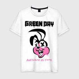 Мужская футболка хлопок с принтом Green Day , 100% хлопок | прямой крой, круглый вырез горловины, длина до линии бедер, слегка спущенное плечо. | Тематика изображения на принте: green day | greenday | punk | rock | грин дэй | группы | музыка | панк | рок