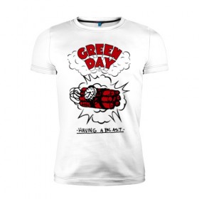 Мужская футболка премиум с принтом Green Day , 92% хлопок, 8% лайкра | приталенный силуэт, круглый вырез ворота, длина до линии бедра, короткий рукав | green day | greenday | punk | rock | грин дэй | группы | музыка | панк | рок