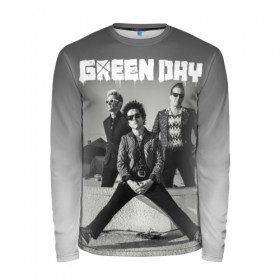 Мужской лонгслив 3D с принтом Green Day , 100% полиэстер | длинные рукава, круглый вырез горловины, полуприлегающий силуэт | Тематика изображения на принте: green day | greenday | punk | rock | грин дэй | группы | музыка | панк | рок