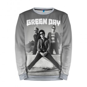 Мужской свитшот 3D с принтом Green Day , 100% полиэстер с мягким внутренним слоем | круглый вырез горловины, мягкая резинка на манжетах и поясе, свободная посадка по фигуре | green day | greenday | punk | rock | грин дэй | группы | музыка | панк | рок