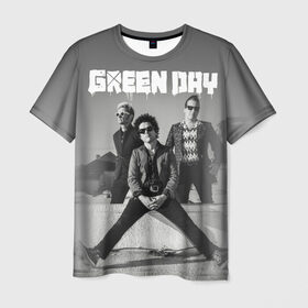 Мужская футболка 3D с принтом Green Day , 100% полиэфир | прямой крой, круглый вырез горловины, длина до линии бедер | green day | greenday | punk | rock | грин дэй | группы | музыка | панк | рок