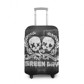 Чехол для чемодана 3D с принтом Green Day , 86% полиэфир, 14% спандекс | двустороннее нанесение принта, прорези для ручек и колес | green day | greenday | punk | rock | грин дэй | группы | музыка | панк | рок