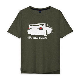 Мужская футболка хлопок Oversize с принтом Toyota Altezza (2) , 100% хлопок | свободный крой, круглый ворот, “спинка” длиннее передней части | altezza | toyota | toyota altezza