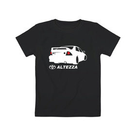 Детская футболка хлопок с принтом Toyota Altezza (2) , 100% хлопок | круглый вырез горловины, полуприлегающий силуэт, длина до линии бедер | Тематика изображения на принте: altezza | toyota | toyota altezza