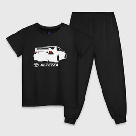 Детская пижама хлопок с принтом Toyota Altezza (2) , 100% хлопок |  брюки и футболка прямого кроя, без карманов, на брюках мягкая резинка на поясе и по низу штанин
 | Тематика изображения на принте: altezza | toyota | toyota altezza