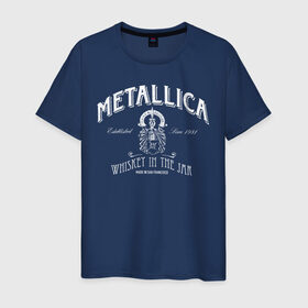 Мужская футболка хлопок с принтом Metallica , 100% хлопок | прямой крой, круглый вырез горловины, длина до линии бедер, слегка спущенное плечо. | heavy metal | metal | metallica | группы | метал | металлика | музыка | рок | трэш метал | хєви метал