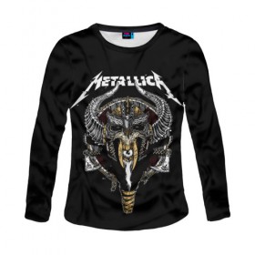 Женский лонгслив 3D с принтом Metallica , 100% полиэстер | длинные рукава, круглый вырез горловины, полуприлегающий силуэт | heavy metal | metal | metallica | группы | метал | металлика | музыка | рок | трэш метал | хєви метал