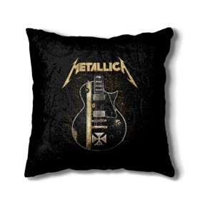 Подушка 3D с принтом Metallica , наволочка – 100% полиэстер, наполнитель – холлофайбер (легкий наполнитель, не вызывает аллергию). | состоит из подушки и наволочки. Наволочка на молнии, легко снимается для стирки | heavy metal | metal | metallica | группы | метал | металлика | музыка | рок | трэш метал | хєви метал
