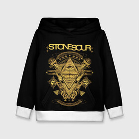 Детская толстовка 3D с принтом Stone Sour , 100% полиэстер | двухслойный капюшон со шнурком для регулировки, мягкие манжеты на рукавах и по низу толстовки, спереди карман-кенгуру с мягким внутренним слоем | metal | rock | slipknot | stone sour | альтернатива | группы | кори тейлор | метал | музыка | ню метал | рок