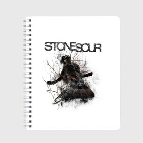 Тетрадь с принтом Stone Sour , 100% бумага | 48 листов, плотность листов — 60 г/м2, плотность картонной обложки — 250 г/м2. Листы скреплены сбоку удобной пружинной спиралью. Уголки страниц и обложки скругленные. Цвет линий — светло-серый
 | metal | rock | slipknot | stone sour | альтернатива | группы | кори тейлор | метал | музыка | ню метал | рок