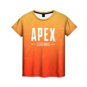 Женская футболка 3D с принтом APEX LEGENDS , 100% полиэфир ( синтетическое хлопкоподобное полотно) | прямой крой, круглый вырез горловины, длина до линии бедер | apex | apex legends | battle | battle royal | titanfall | апекс | апекс легендс | батл рояль | битва | война | королевская битва