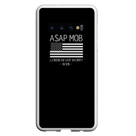 Чехол для Samsung Galaxy S10 с принтом ASAP , Силикон | Область печати: задняя сторона чехла, без боковых панелей | Тематика изображения на принте: aap | asap | asap rocky | awge | cherry bomb | ferg | hip hop | mob. golf | rap | rep | tyler the creator | vlone | worldwide | асап | банда | голф | музыка | роки | рэп | тайлер | хип хоп