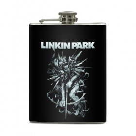 Фляга с принтом Linkin Park , металлический корпус | емкость 0,22 л, размер 125 х 94 мм. Виниловая наклейка запечатывается полностью | Тематика изображения на принте: chester bennington | linkin park | группы | линкин парк | метал | музыка | рок | честер беннингтон