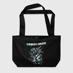 Пляжная сумка 3D с принтом Linkin Park , 100% полиэстер | застегивается на металлическую кнопку; внутренний карман застегивается на молнию. Стенки укреплены специальным мягким материалом, чтобы защитить содержимое от несильных ударов
 | chester bennington | linkin park | группы | линкин парк | метал | музыка | рок | честер беннингтон