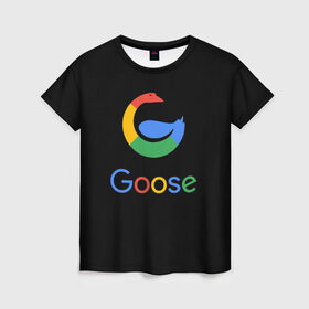 Женская футболка 3D с принтом GOOSE , 100% полиэфир ( синтетическое хлопкоподобное полотно) | прямой крой, круглый вырез горловины, длина до линии бедер | android | google | gussi | андройд | гуси