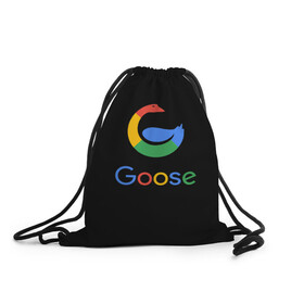 Рюкзак-мешок 3D с принтом GOOSE , 100% полиэстер | плотность ткани — 200 г/м2, размер — 35 х 45 см; лямки — толстые шнурки, застежка на шнуровке, без карманов и подкладки | android | google | gussi | андройд | гуси