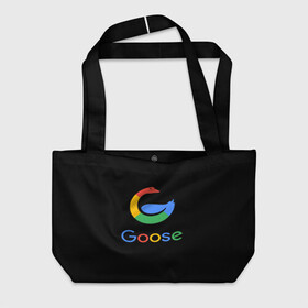 Пляжная сумка 3D с принтом GOOSE , 100% полиэстер | застегивается на металлическую кнопку; внутренний карман застегивается на молнию. Стенки укреплены специальным мягким материалом, чтобы защитить содержимое от несильных ударов
 | android | google | gussi | андройд | гуси