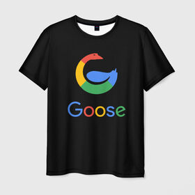 Мужская футболка 3D с принтом GOOSE , 100% полиэфир | прямой крой, круглый вырез горловины, длина до линии бедер | Тематика изображения на принте: android | google | gussi | андройд | гуси