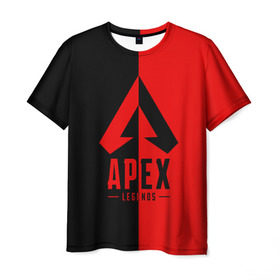 Мужская футболка 3D с принтом APEX LEGENDS RED , 100% полиэфир | прямой крой, круглый вырез горловины, длина до линии бедер | apex | legend | legends | titanfall | апекс | арех | бангалор | бладхаунд | верхушки | гибралтар | каустик | лайфлайн | легенда | легенды | ледженд | леджендс | мираж | орех | рэйф | титанфол
