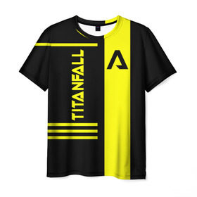 Мужская футболка 3D с принтом Titanfall , 100% полиэфир | прямой крой, круглый вырез горловины, длина до линии бедер | боевой | меха | научно | оружие | робот | сеть | симулятор | снаряжение | спектры | титан | фантастика | шутер