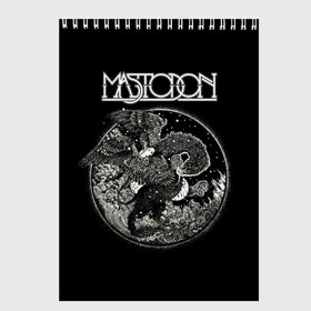 Скетчбук с принтом Mastodon , 100% бумага
 | 48 листов, плотность листов — 100 г/м2, плотность картонной обложки — 250 г/м2. Листы скреплены сверху удобной пружинной спиралью | leviathan | mastodon | metal | sludge metal | stoner | грув метал | группы | мастодон | метал | музыка | рок