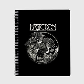 Тетрадь с принтом Mastodon , 100% бумага | 48 листов, плотность листов — 60 г/м2, плотность картонной обложки — 250 г/м2. Листы скреплены сбоку удобной пружинной спиралью. Уголки страниц и обложки скругленные. Цвет линий — светло-серый
 | leviathan | mastodon | metal | sludge metal | stoner | грув метал | группы | мастодон | метал | музыка | рок