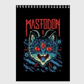 Скетчбук с принтом Mastodon , 100% бумага
 | 48 листов, плотность листов — 100 г/м2, плотность картонной обложки — 250 г/м2. Листы скреплены сверху удобной пружинной спиралью | leviathan | mastodon | metal | sludge metal | stoner | грув метал | группы | мастодон | метал | музыка | рок