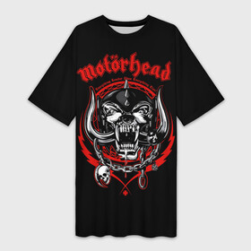 Платье-футболка 3D с принтом Motorhead ,  |  | motorhead | группы | лемми килмистер | метал | музыка | рок | хард рок | хеви метал