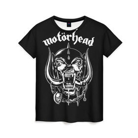 Женская футболка 3D с принтом Motorhead , 100% полиэфир ( синтетическое хлопкоподобное полотно) | прямой крой, круглый вырез горловины, длина до линии бедер | motorhead | группы | лемми килмистер | метал | музыка | рок | хард рок | хеви метал