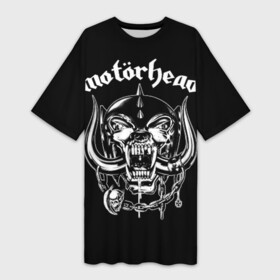 Платье-футболка 3D с принтом Motorhead ,  |  | motorhead | группы | лемми килмистер | метал | музыка | рок | хард рок | хеви метал