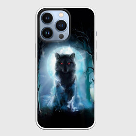 Чехол для iPhone 13 Pro с принтом волк ,  |  | wolf | волк | кайот | луна | ночь | собака